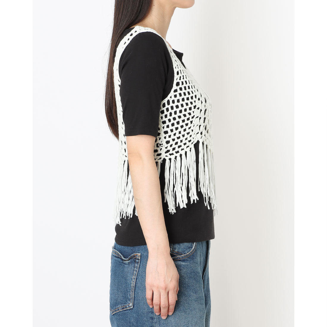 セポ Cepo カギバリフリンジベスト (ホワイト) ホワイト