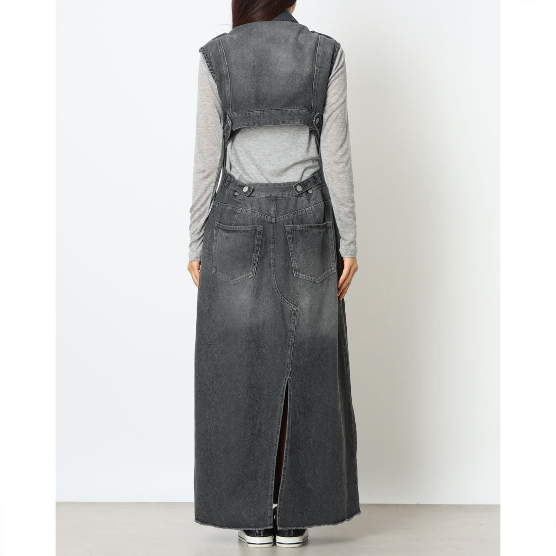 セポ Cepo デニムバックオープンOP (ブラック) ブラック