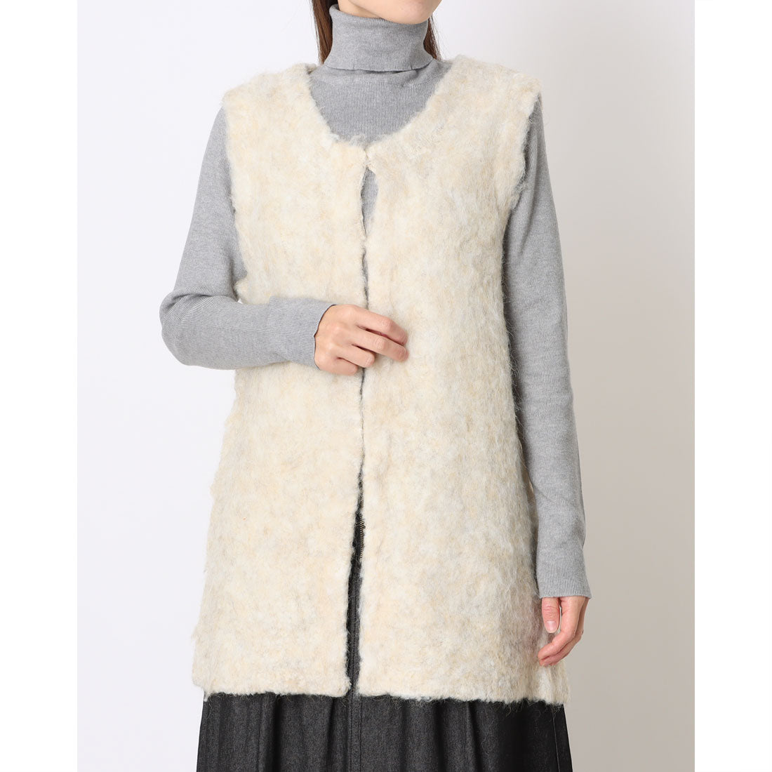 セポ Cepo シャギーハーフベスト (オフ) オフ