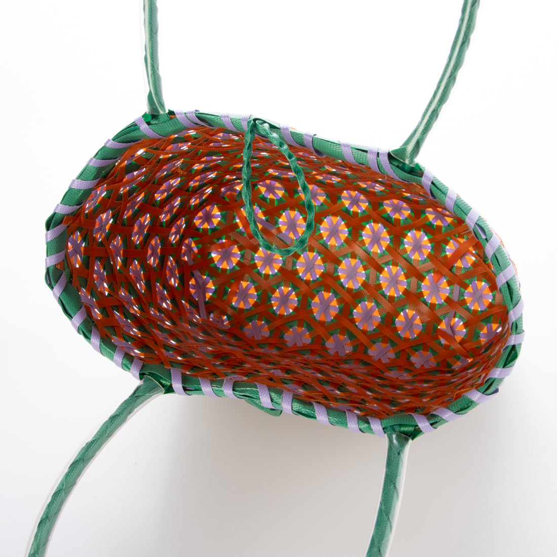 カシェリエ CACHELLIE C8821 PLASTIC FLOWER MOTIF TOTE (グリーン) グリーン