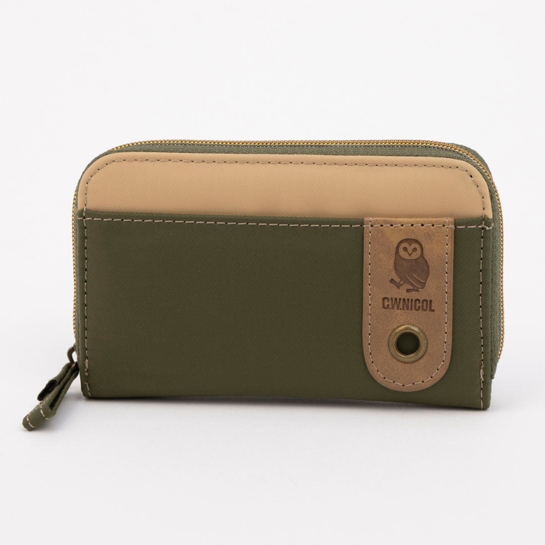 シーダブルニコル C.W.NICOL 小銭入れ レディース キーリング付き 小さい コインケース フクロウ 縁起財布 コンパクト (グリーン) グリーン