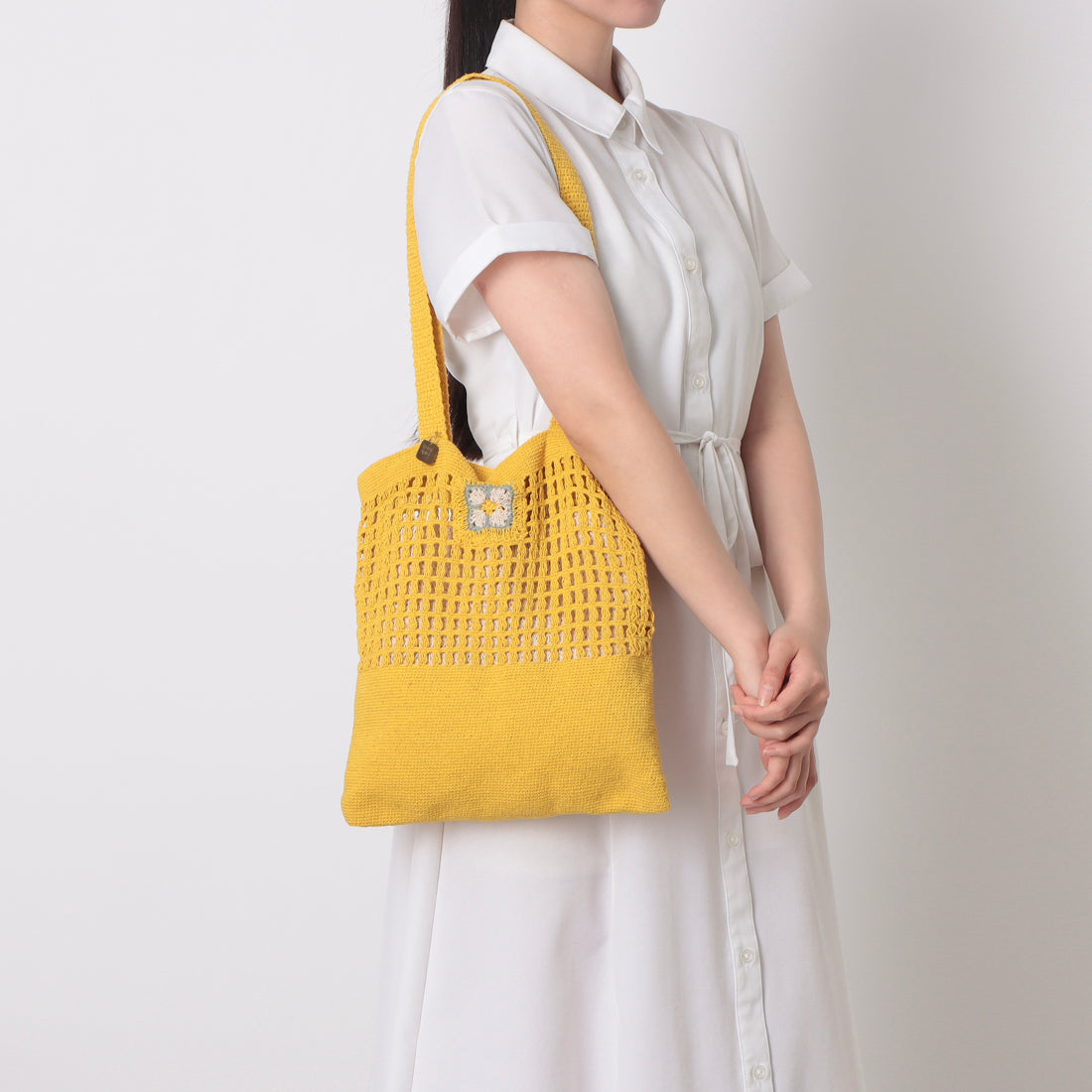 シー C-cie- A1022 CT CROCHET NET W TOTE (イエロー) イエロー
