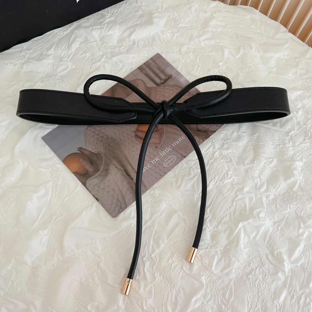 カルペディエム Carpe diem PUレザータイベルト 紐ベルト レディース リボン結びでウエストマークワンピ 羽織りに映える 細ベルト オフィスカジュアル ストリング 上品 (ベージュ) ベージュ