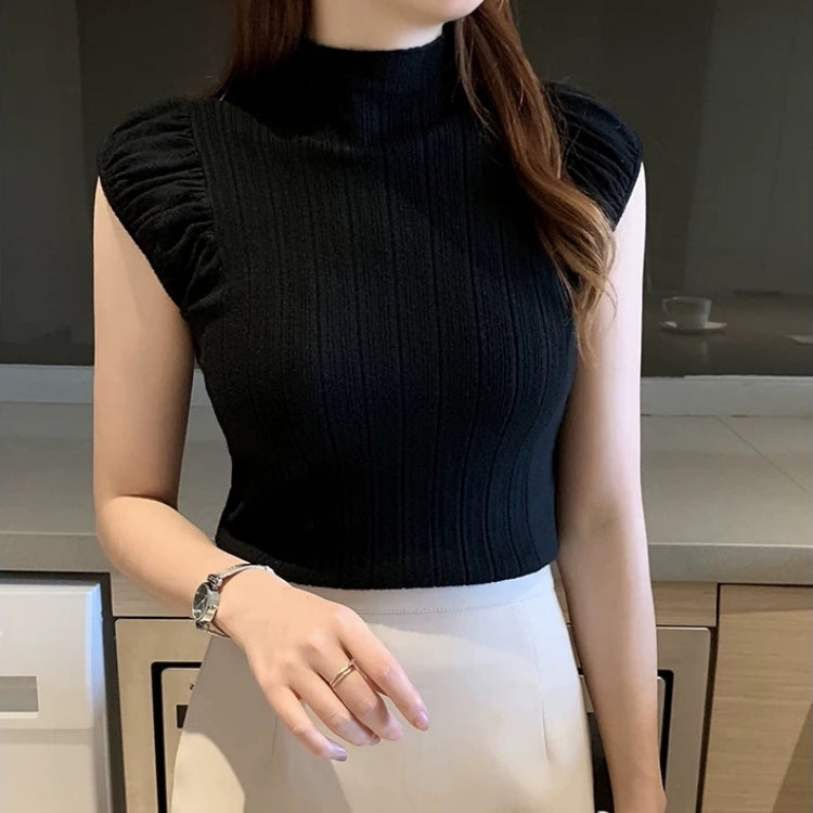 カルペディエム Carpe diem サマーニット 半袖ニット ハイネックニット レディース リブニット トップス ボトルネック 半袖 きれいめ オフィスカジュアル フィット ストレッチ 夏ニット 上品 (キャラメル) キャラメル