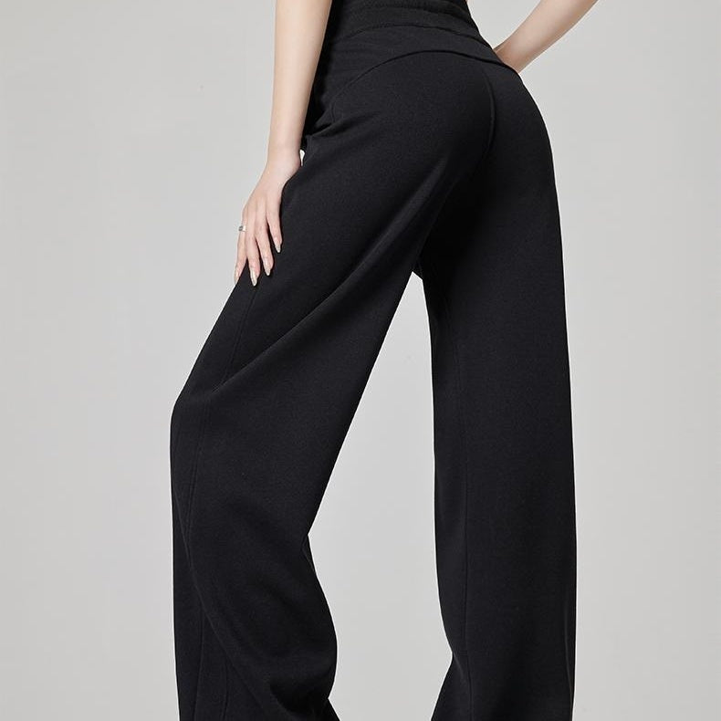 カルペディエム Carpe diem リラックス ワイドパンツ 秋冬 ウエストゴム ドローストリング センターライン 美脚効果 カジュアル 大人可愛い シルエット ゆったり フィット感 韓国風 カジュアル ボトムス (ホワイト) ホワイト