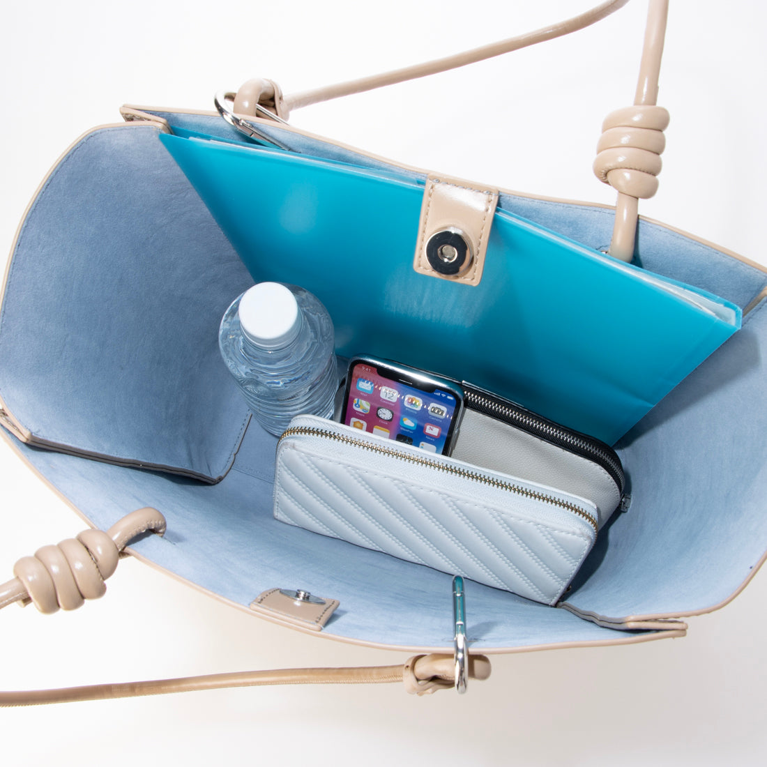カシュカシュ cache cache アシンメトリーハンドルトートバッグ (BE) BE