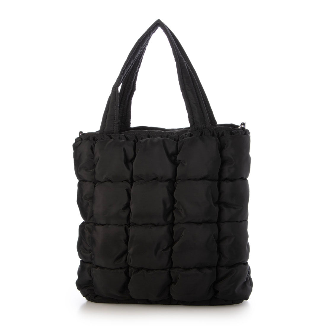 カシュカシュ cache cache ゴムキルト2wayトートバッグ (BK) BK