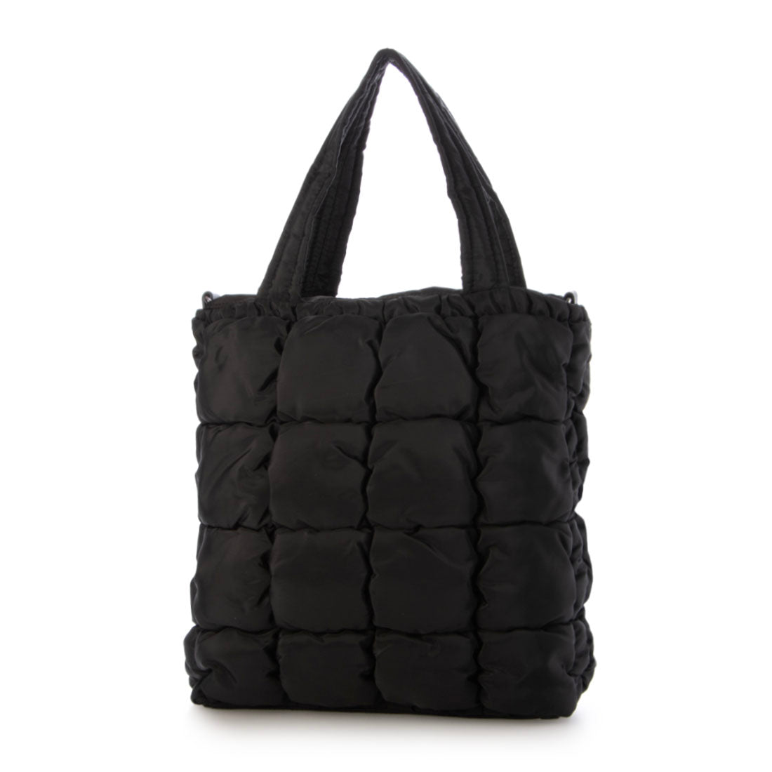 カシュカシュ cache cache ゴムキルト2wayトートバッグ (BK) BK