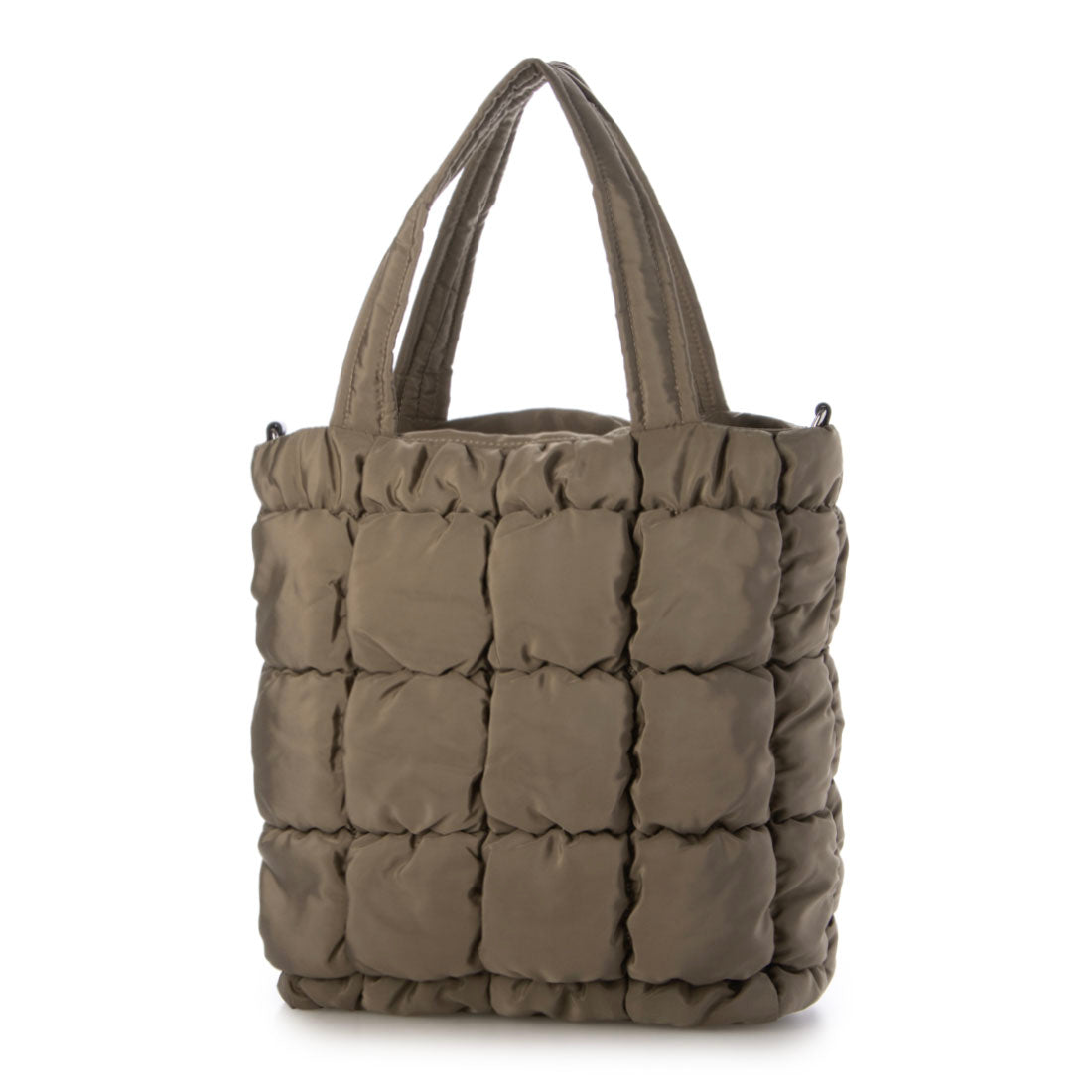 カシュカシュ cache cache ゴムキルト2wayトートバッグ (BR) BR