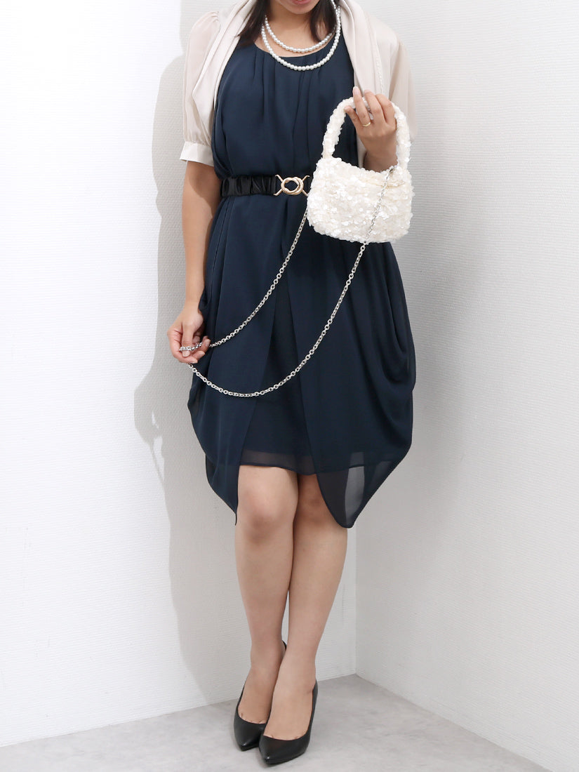 カシュカシュ cache cache スパンコール2wayミニバッグ (WH) WH