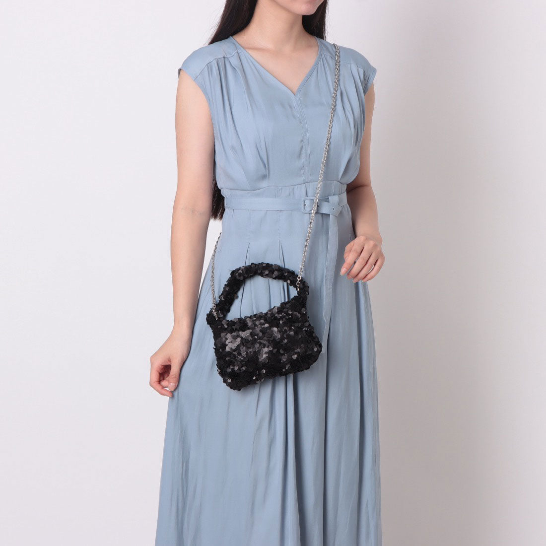 カシュカシュ cache cache スパンコール2wayミニバッグ (WH) WH