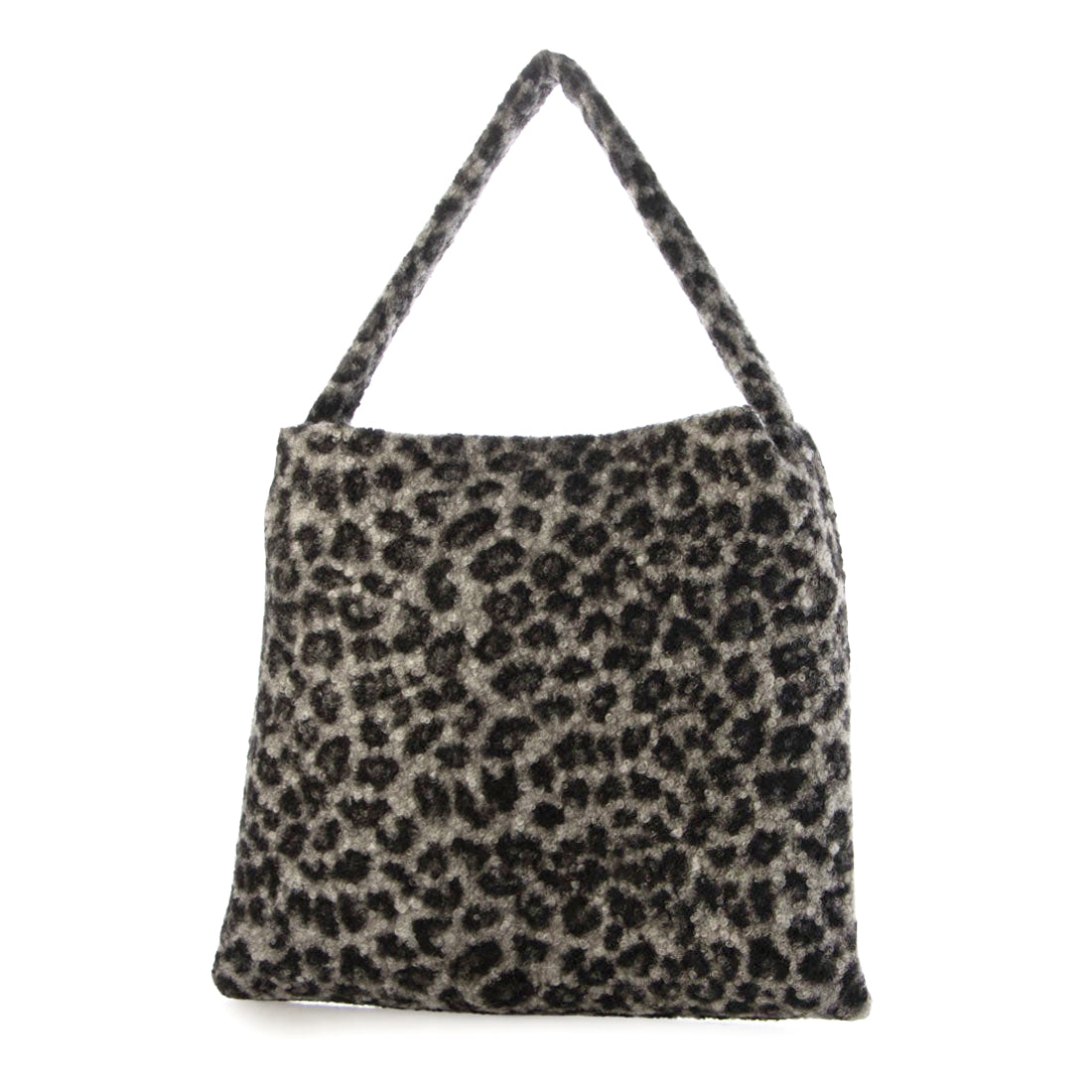 カシュカシュ cache cache レオパードループツイードワンショルダートート (GY) GY