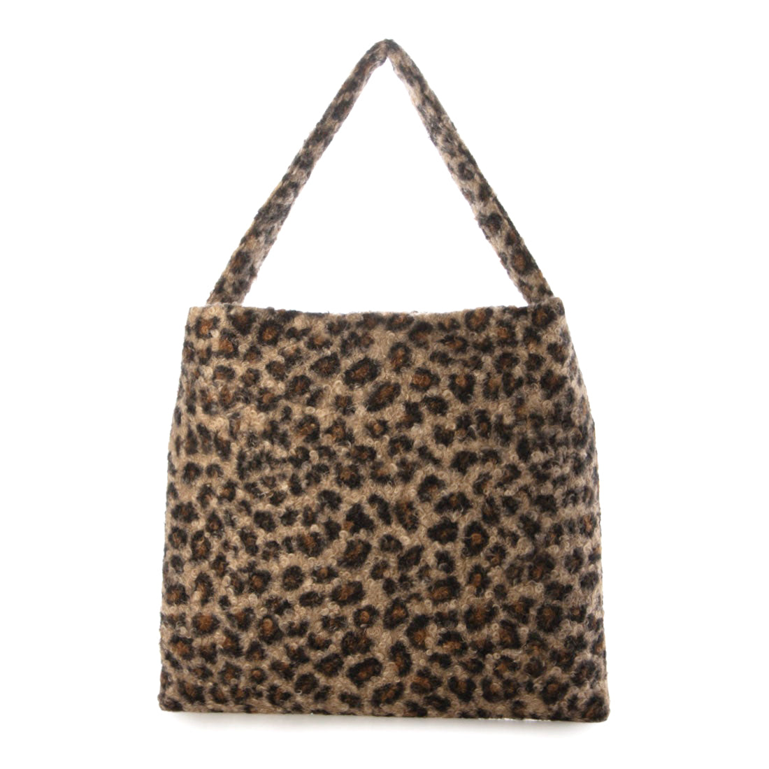 カシュカシュ cache cache レオパードループツイードワンショルダートート (BR) BR