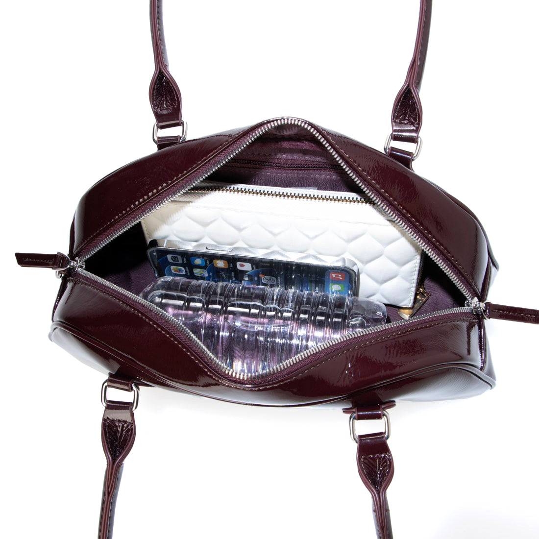 カシュカシュ cache cache 横長エナメルボストン (WI) WI