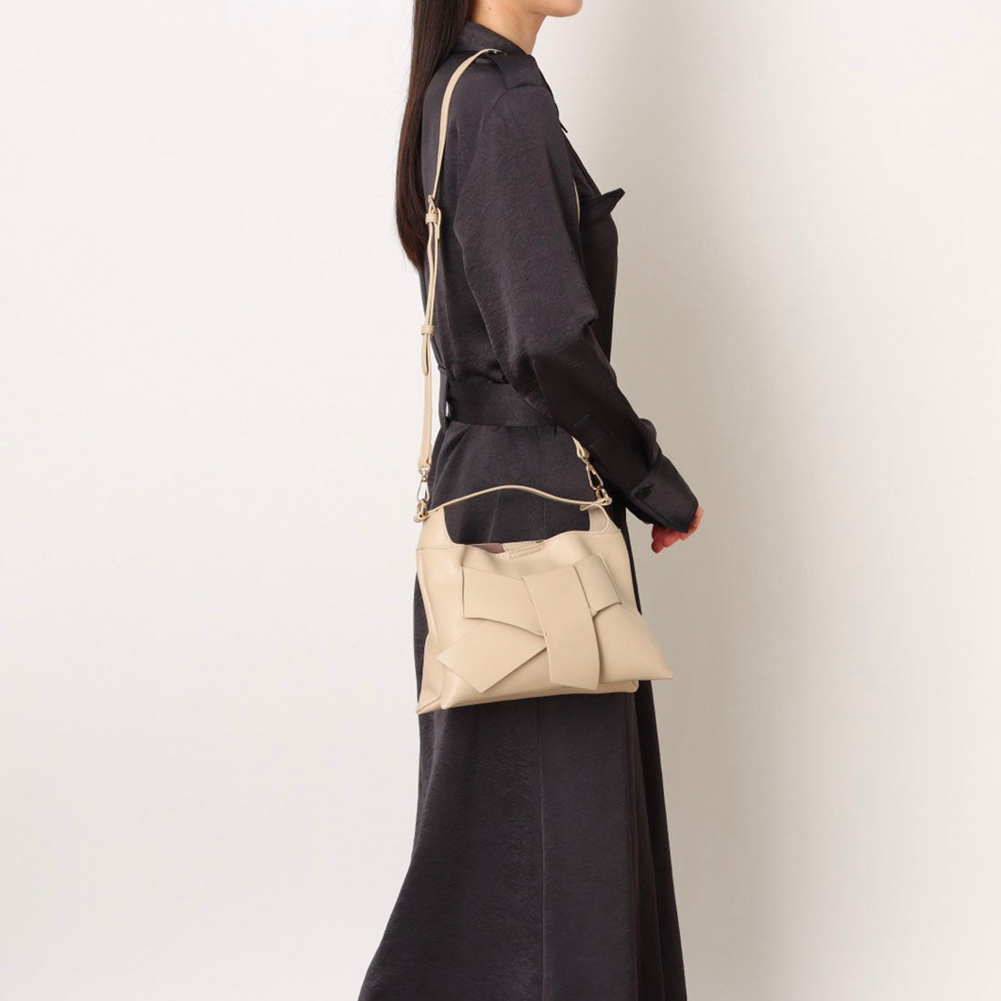 カシュカシュ cache cache ラインドットワンショルダートート (BL) BL