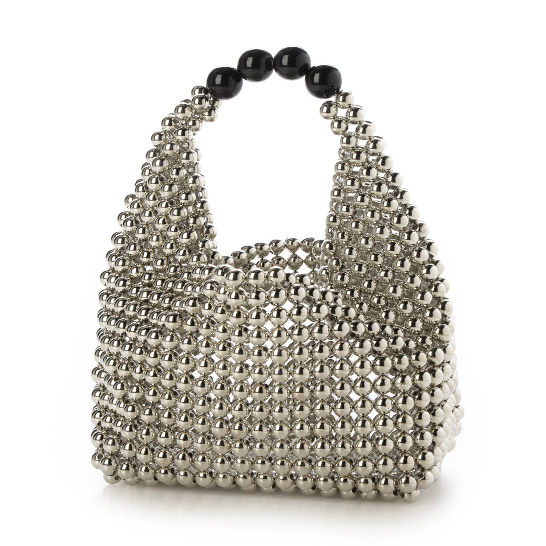 カシュカシュ cache cache メタルビーズバッグ (ブラック) ブラック