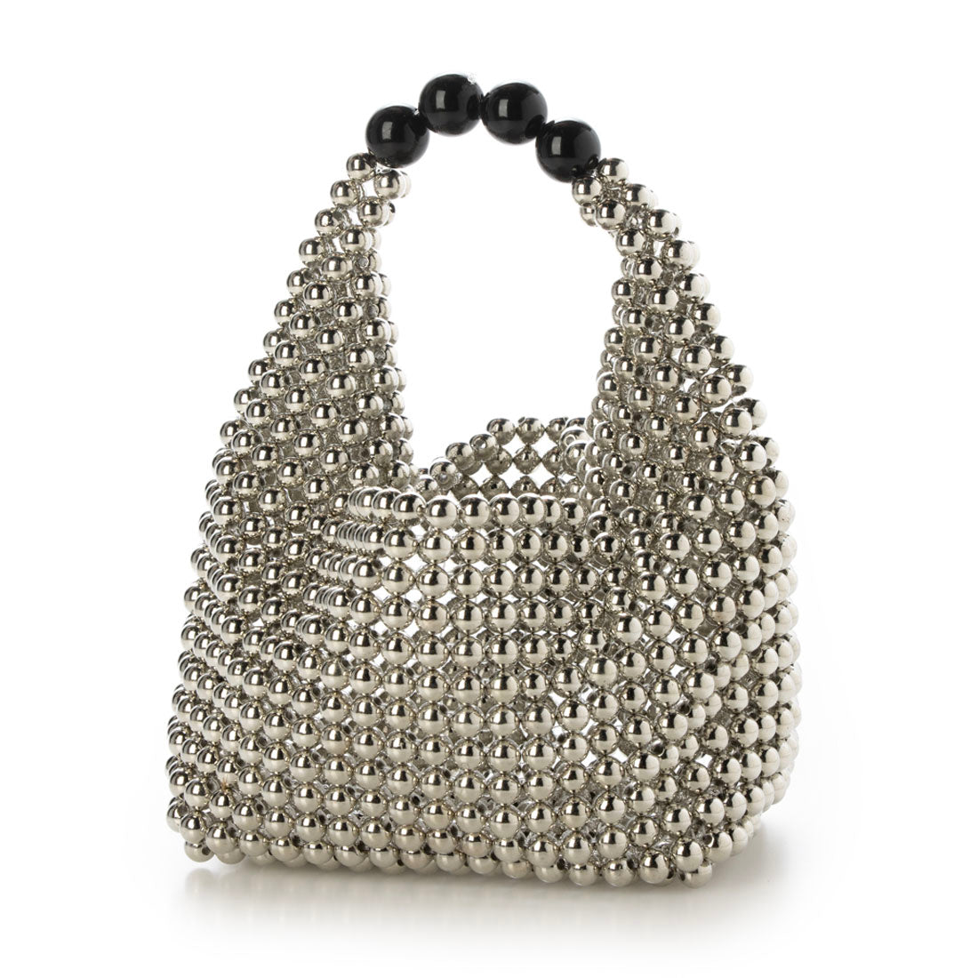 カシュカシュ cache cache メタルビーズバッグ (ブラック) ブラック