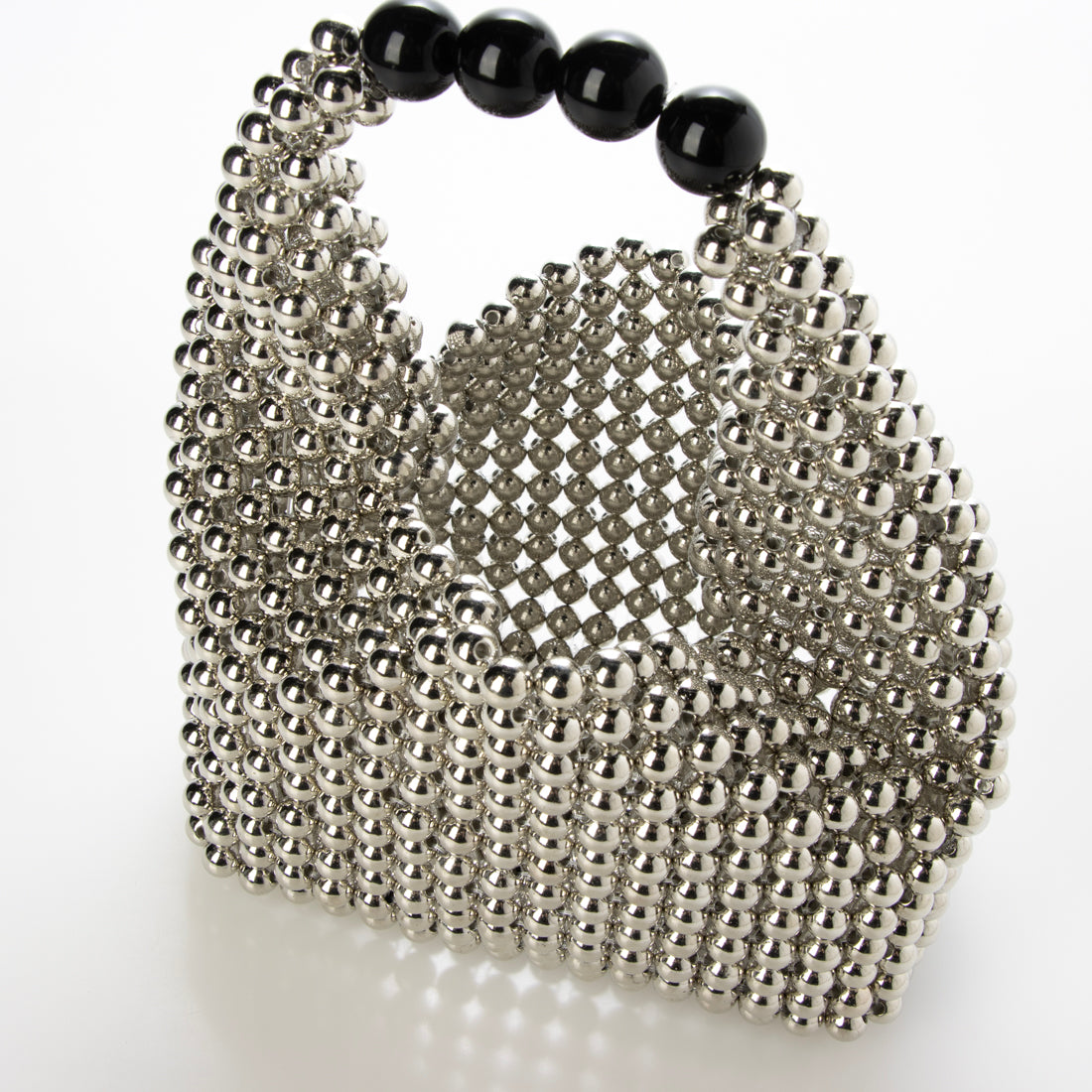 カシュカシュ cache cache メタルビーズバッグ (ブラック) ブラック