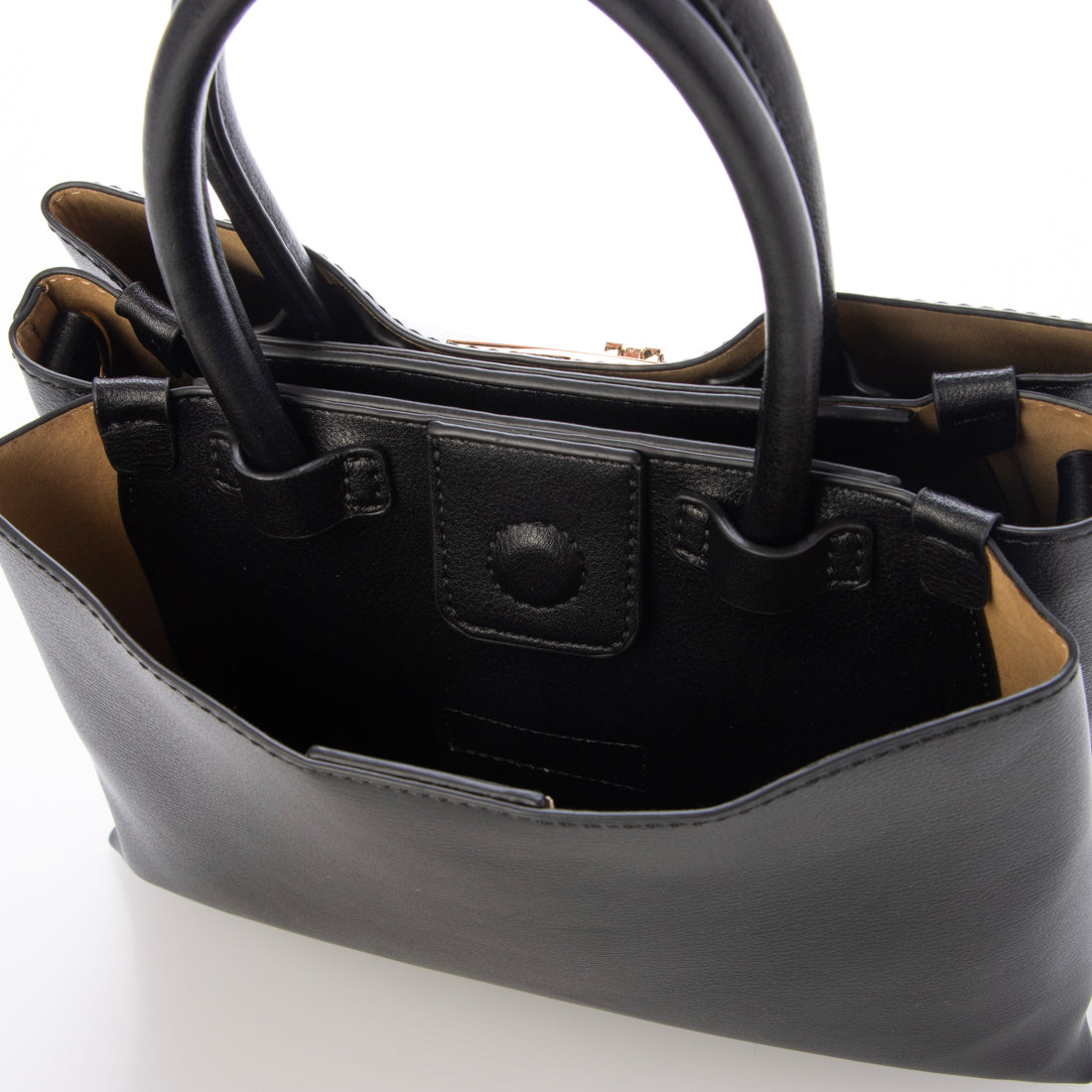 カシュカシュ cache cache 三層2wayトートバッグ (BK) BK