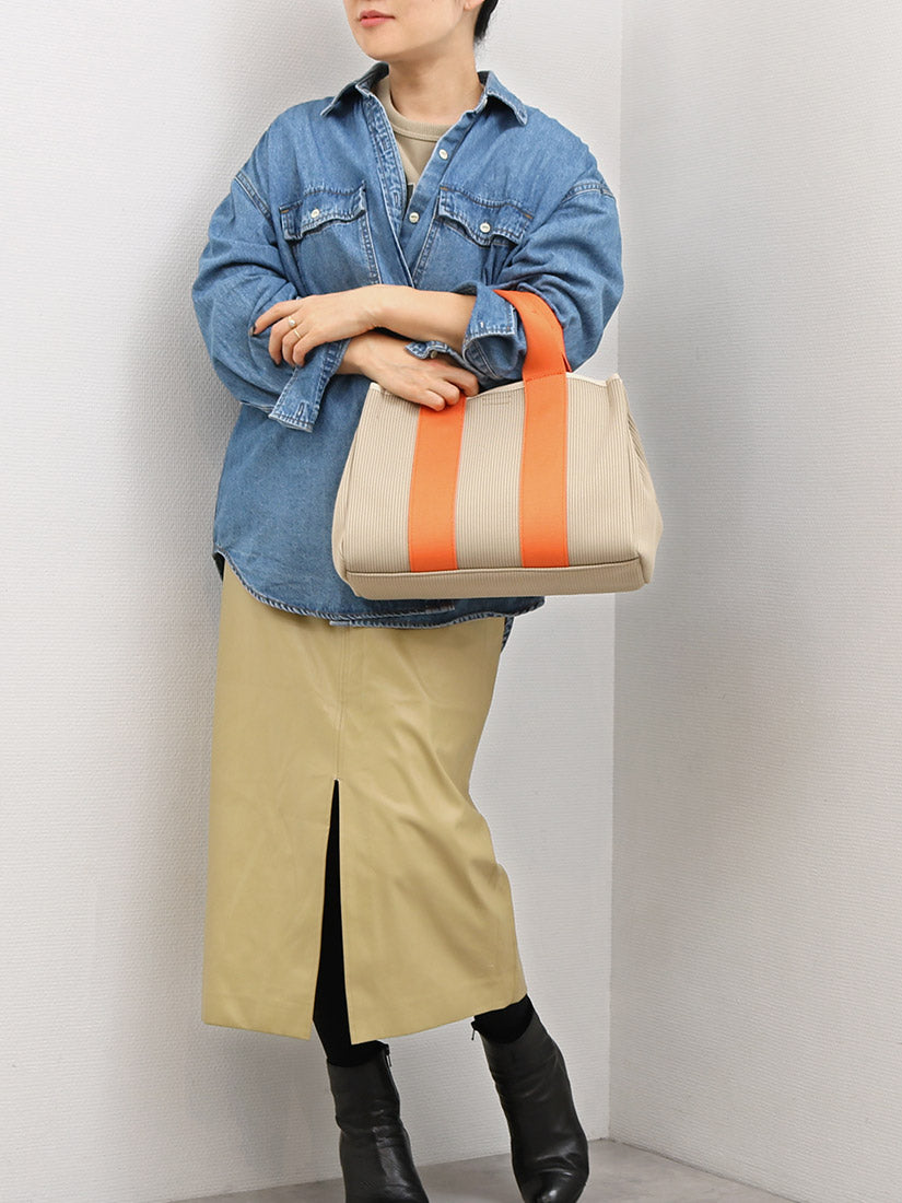 カシュカシュ cache cache ジャガードニットスクエア2wayトート (OR) OR