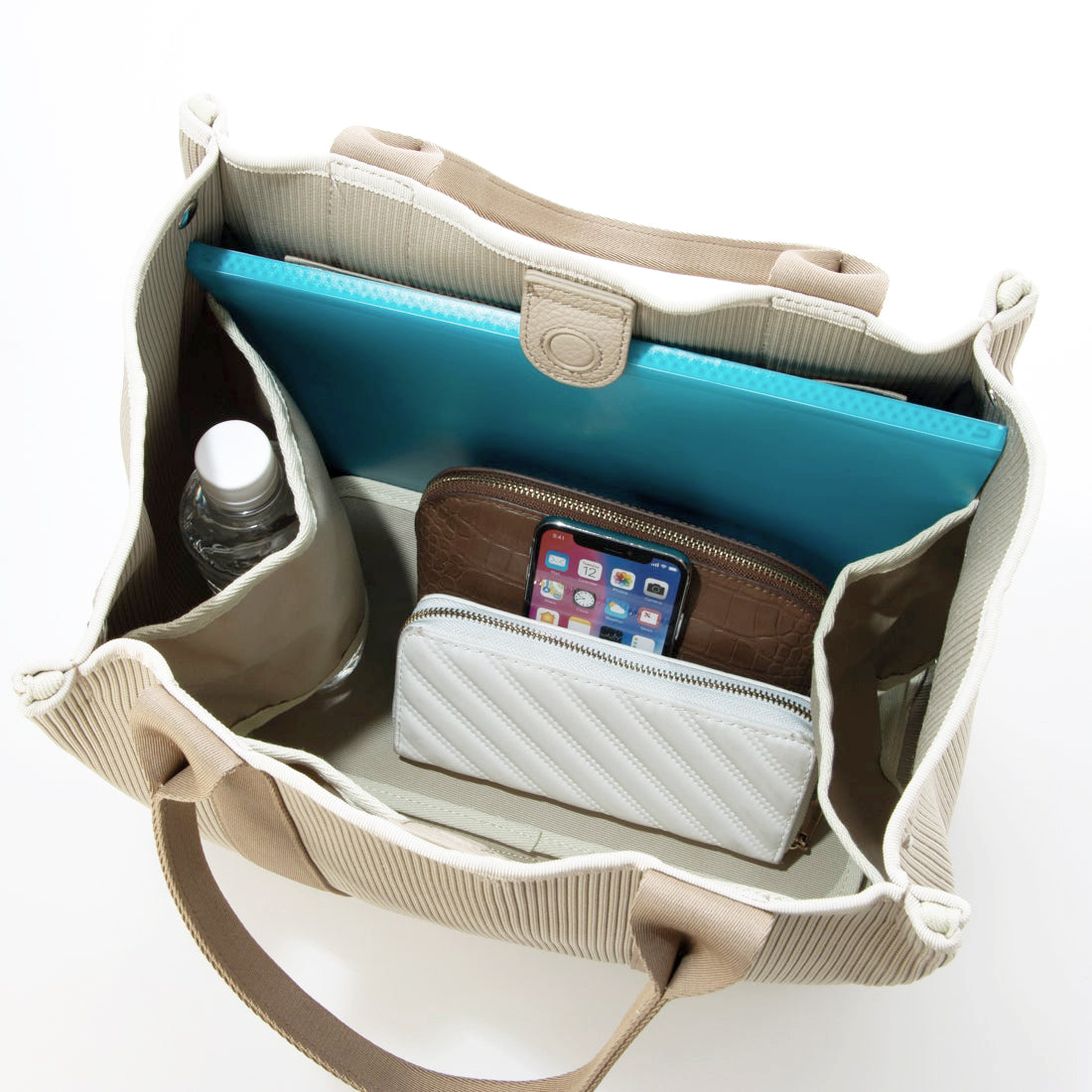 カシュカシュ cache cache ジャガードニットスクエアビッグトート (BE) BE