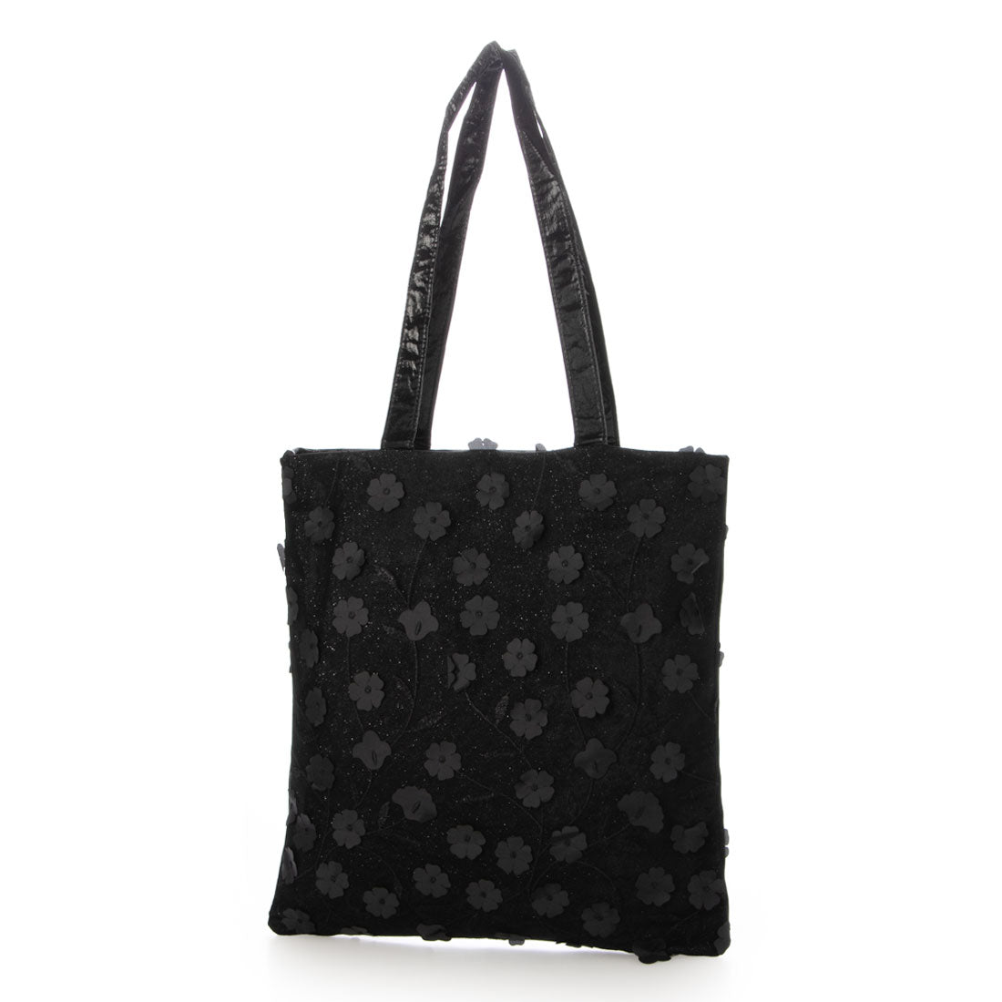 カシュカシュ cache cache チュールフラワーシンプルトート (BK) BK