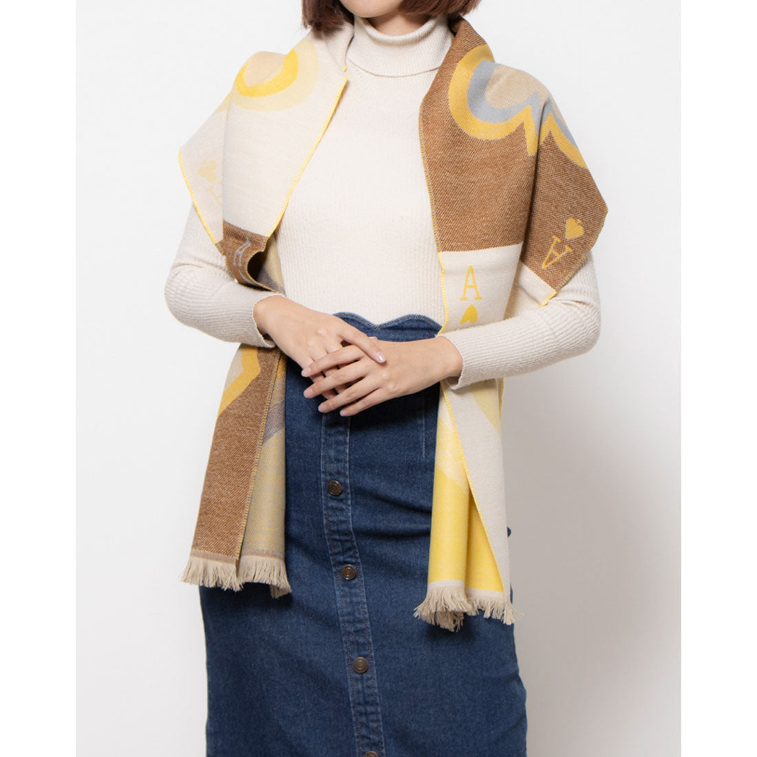 カシュネ cache nez トランプ柄マフラー