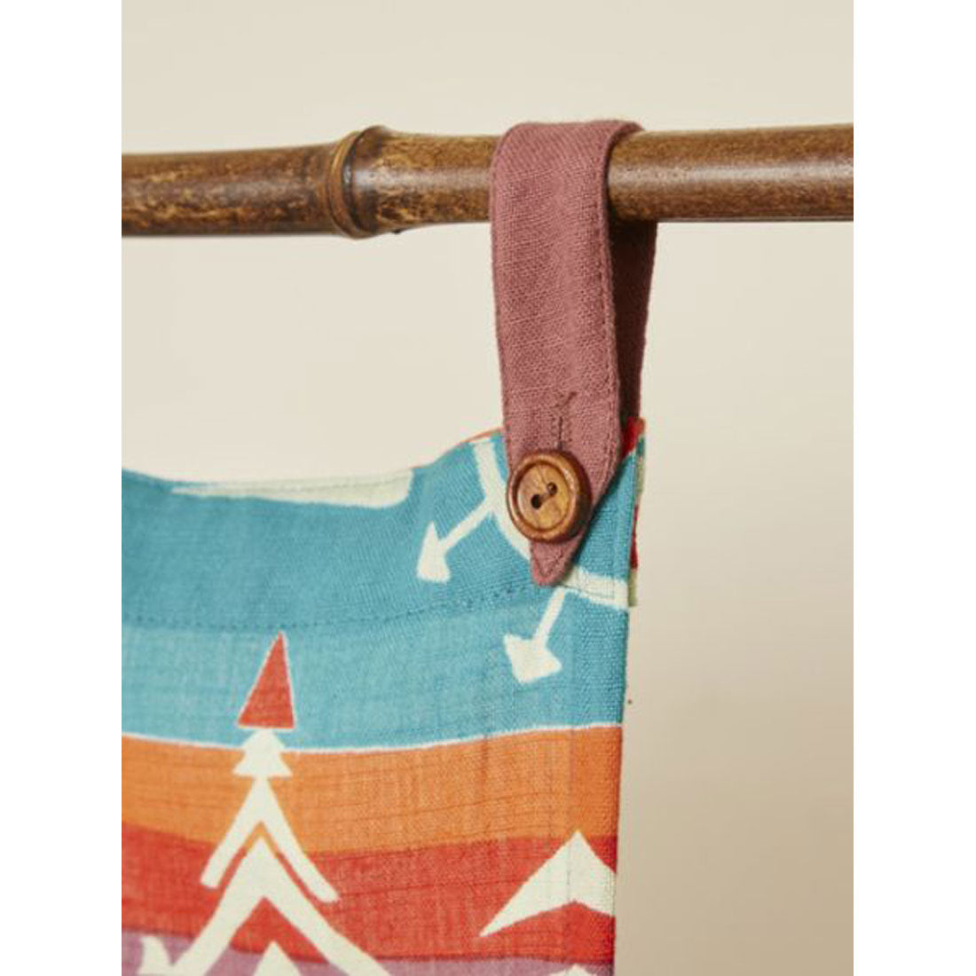 【チャイハネ】チマヨ柄カーテン178cm グリーン