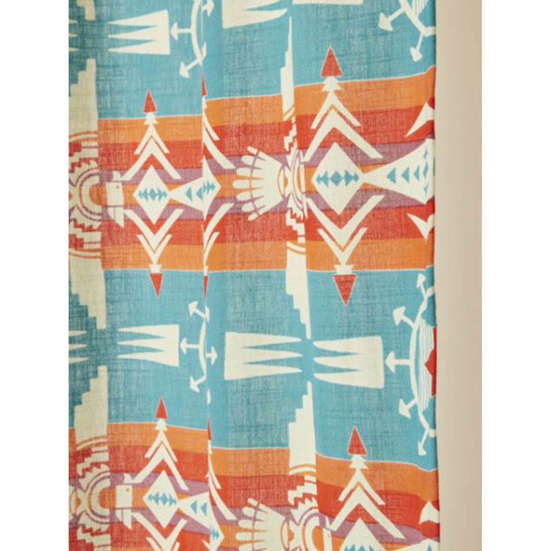 【チャイハネ】チマヨ柄カーテン178cm グリーン