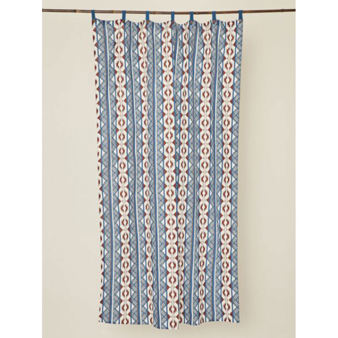 【チャイハネ】チマヨ柄カーテン178cm グリーン,ネイビー