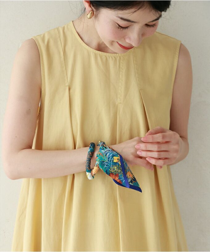 カワイイ CAWAII 磁石で装着。首元彩るスカーフ調ネックレス (ネイビー) ネイビー