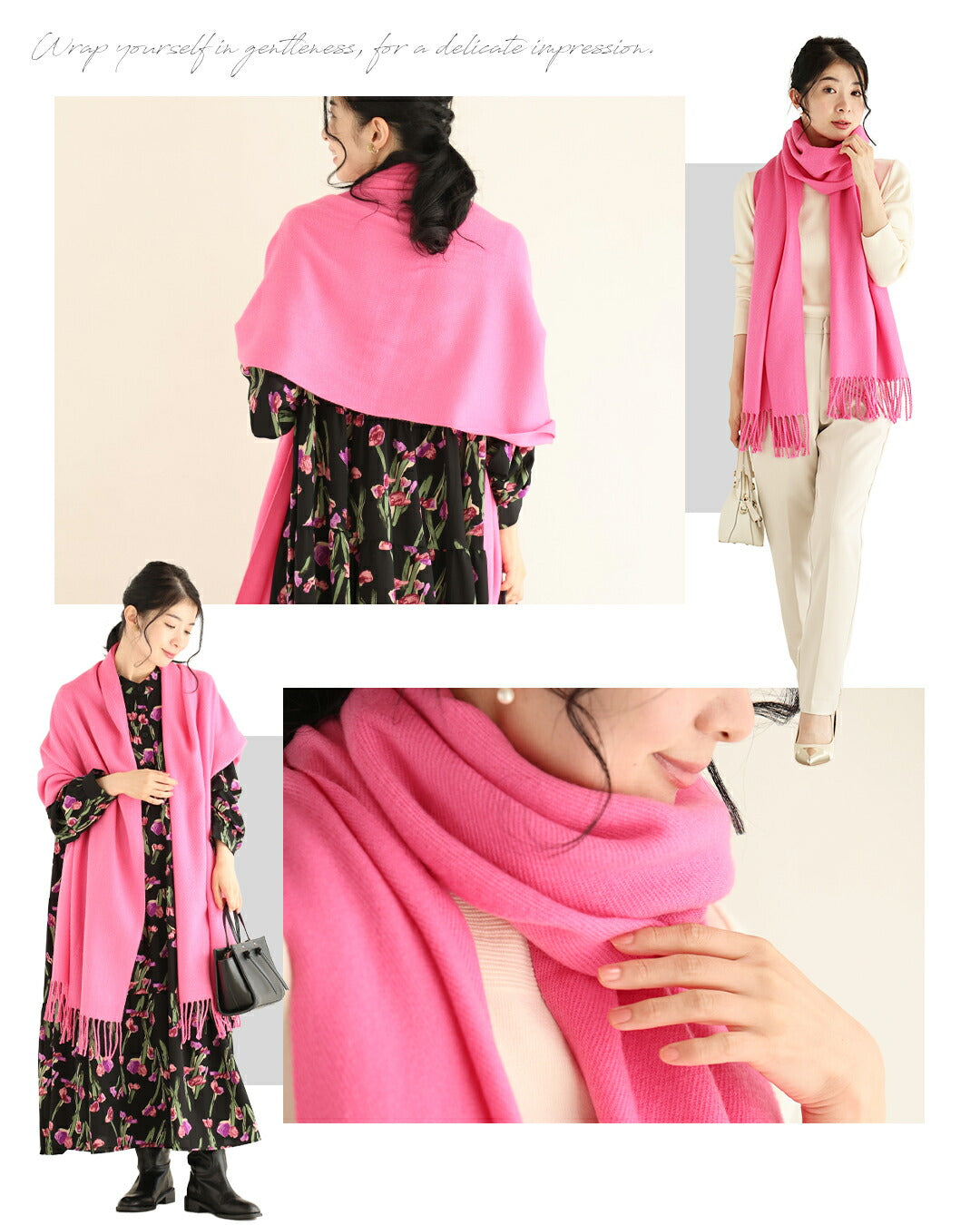 カワイイ CAWAII 大人の遊び心 冬の顔映え カラーマフラー (グリーン) グリーン