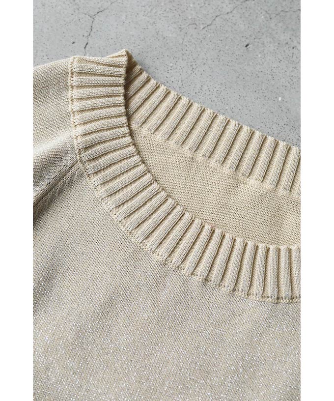 カワイイ CAWAII 華やぐ煌めきラメ クルーネックニット Back to BASICS