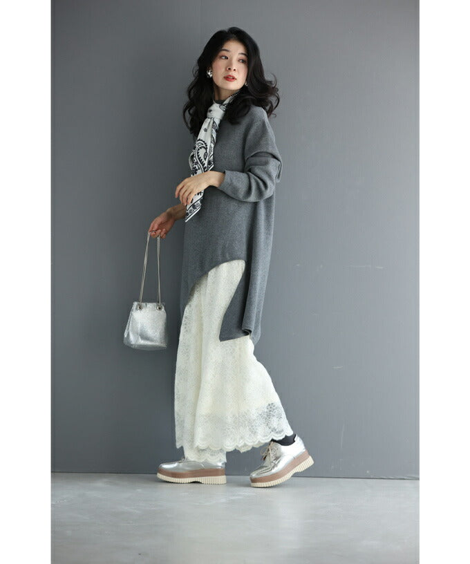 CAWAII CAWAII 展示可愛的重疊穿搭用 起毛蕾絲內搭褲 優雅 基本 休閒 可愛 基本 大人可愛 高雅 女性化 設計 標準 自然 乾淨利落 簡約 女性化 下身穿搭 內搭褲 蕾絲 鬆緊腰帶 起毛 起毛蕾絲 單品