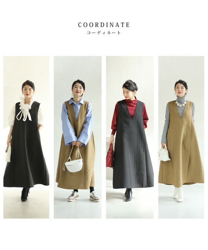 CAWAII CAWAII floral quilted V-neck long dress