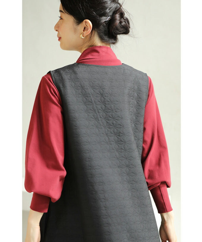 CAWAII CAWAII floral quilted V-neck long dress