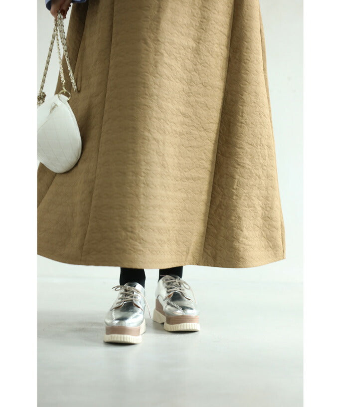 CAWAII CAWAII floral quilted V-neck long dress