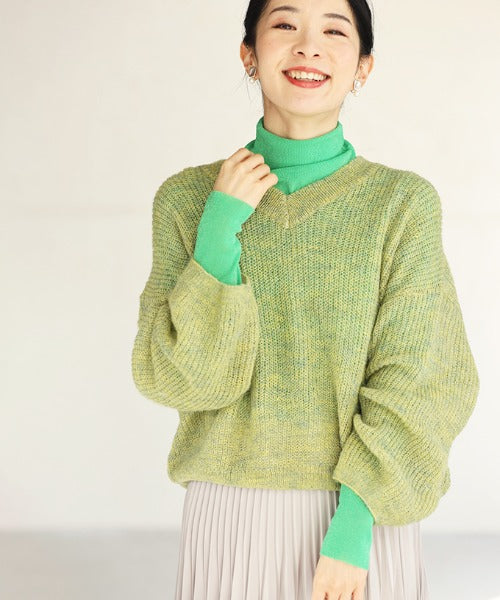 カワイイ CAWAII カラーインナーに合わせる重ね着ニット