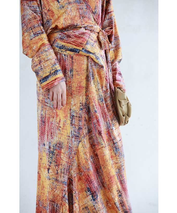 CAWAII Colorful Art Pattern Cascual Long Dress