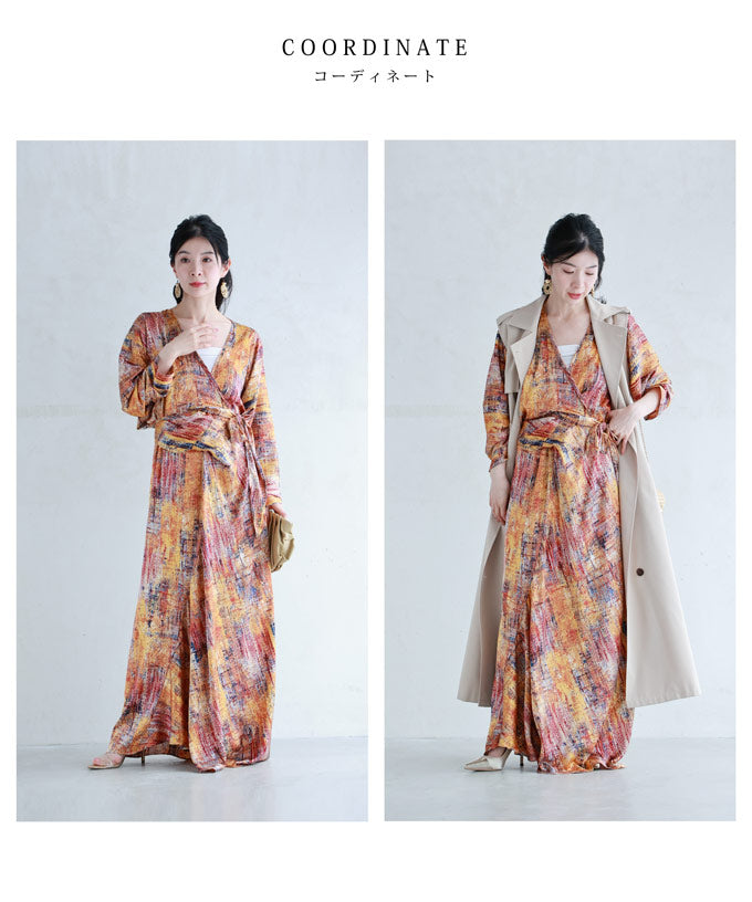 CAWAII Colorful Art Pattern Cascual Long Dress