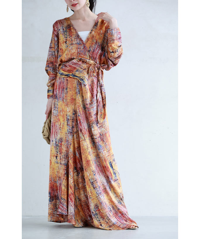 CAWAII Colorful Art Pattern Cascual Long Dress