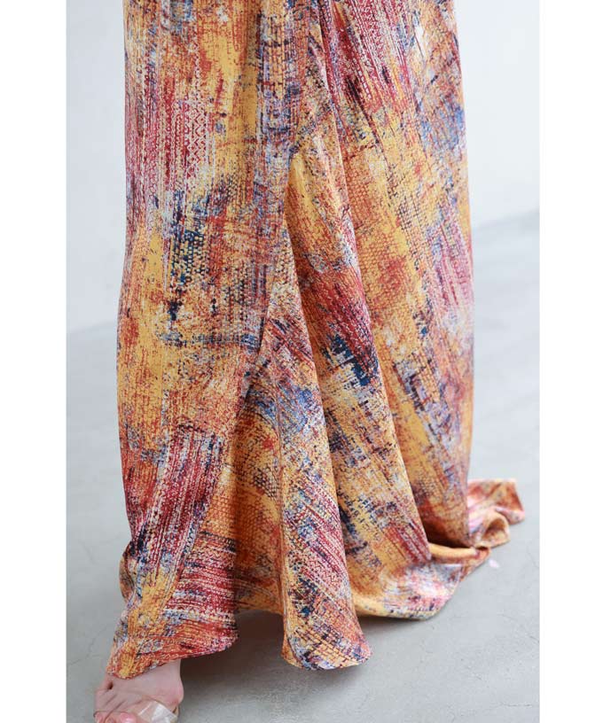 CAWAII Colorful Art Pattern Cascual Long Dress