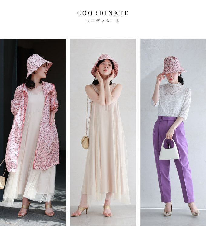 CAWAII CAWAII UV-cut material hat in vibrant pink that doesn't succumb to sunlight.