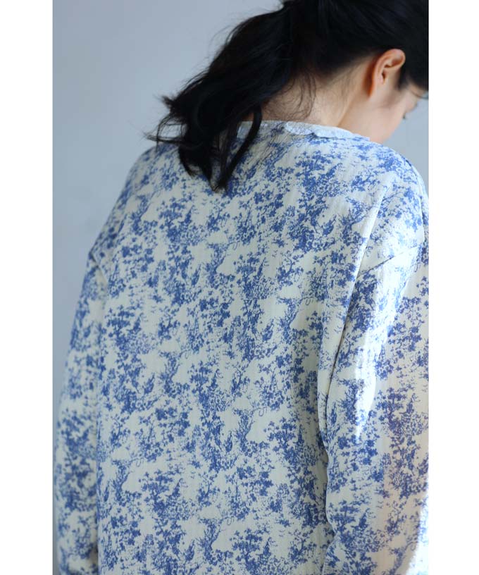 CAWAII CAWAII warm pajama set with romantic landscape painting