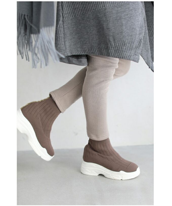 カワイイ CAWAII 発熱ぽかぽか 驚暖裏フリースリブレギンス