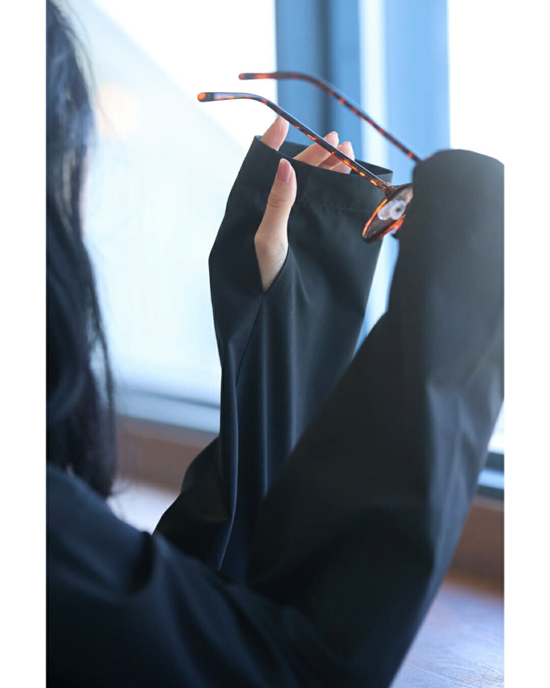 カワイイ CAWAII 夏もアクティブな私の為のUVカットラッシュガードプルオーバートップス (ブラック) ブラック