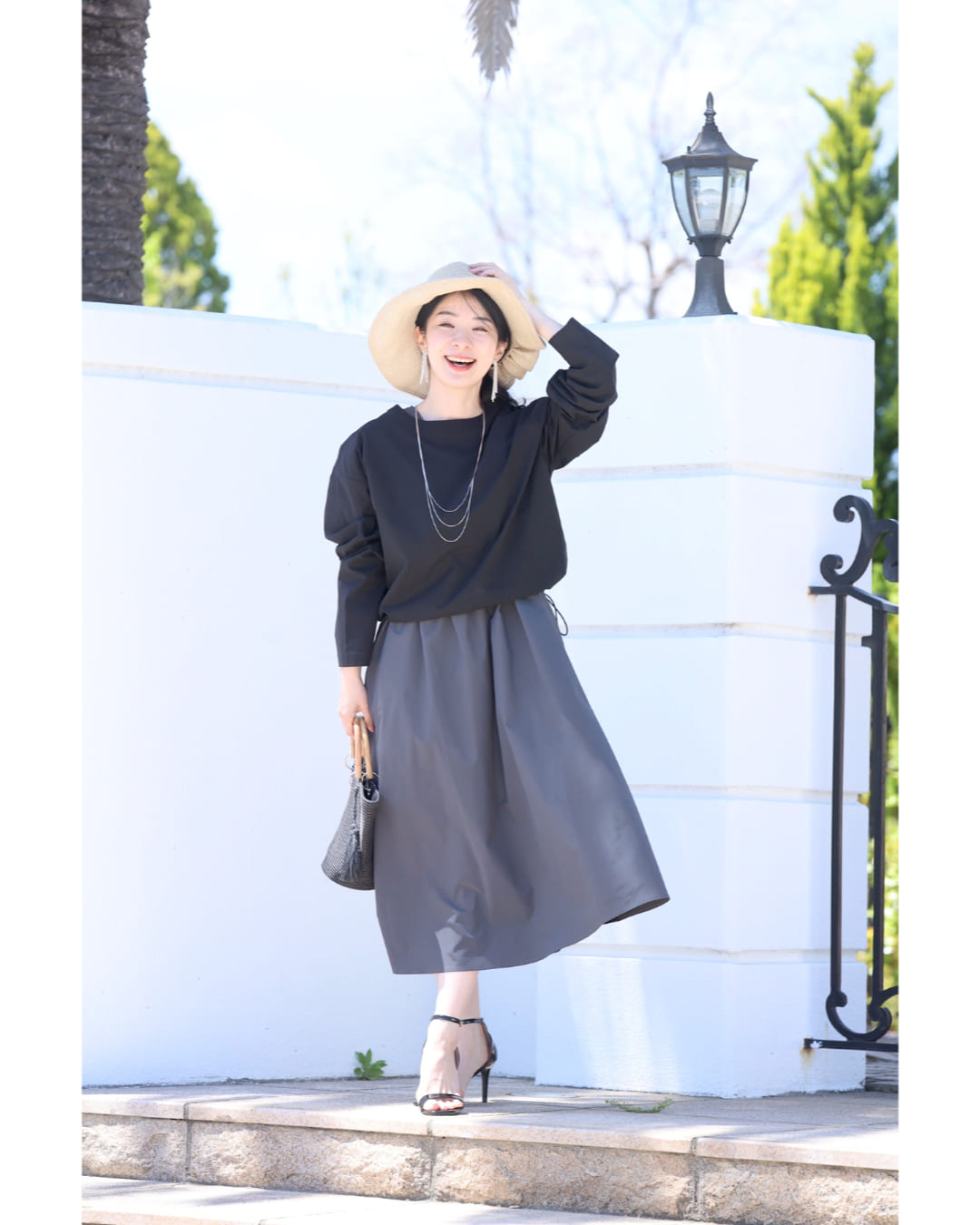 カワイイ CAWAII 夏もアクティブな私の為のUVカットラッシュガードプルオーバートップス (ブラック) ブラック