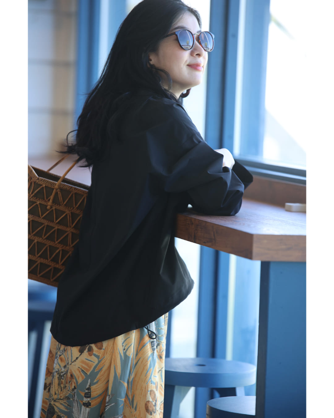 カワイイ CAWAII 夏もアクティブな私の為のUVカットラッシュガードプルオーバートップス (ブラック) ブラック