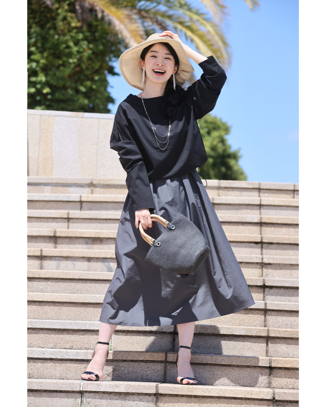 カワイイ CAWAII 夏もアクティブな私の為のUVカットラッシュガードプルオーバートップス (ブラック) ブラック