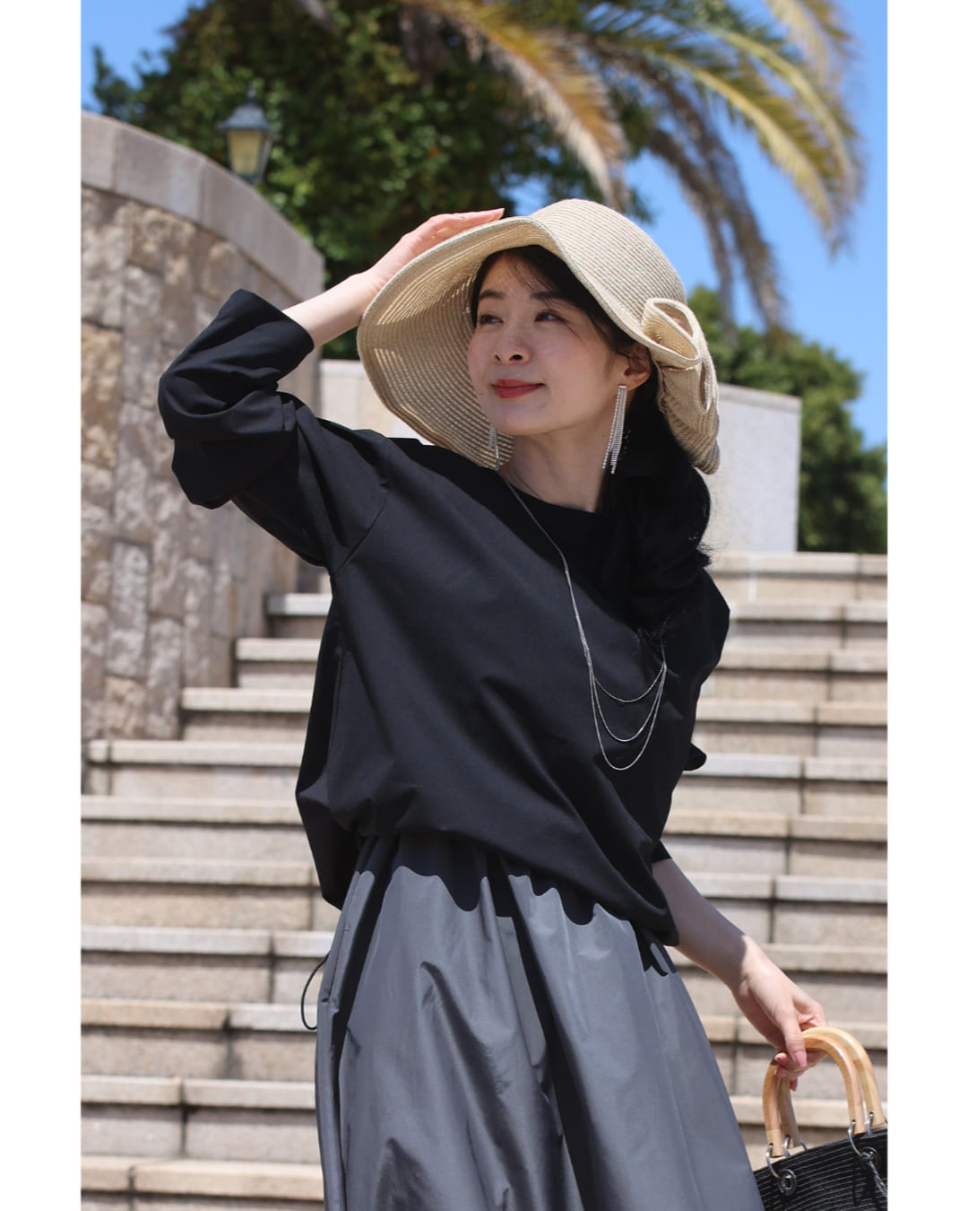 カワイイ CAWAII 夏もアクティブな私の為のUVカットラッシュガードプルオーバートップス (ブラック) ブラック